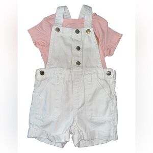 18M Baby Girl DKNY Overalls & Shirt Outfit (2 Pieces)
